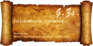 Goldemberg Zsombor névjegykártya